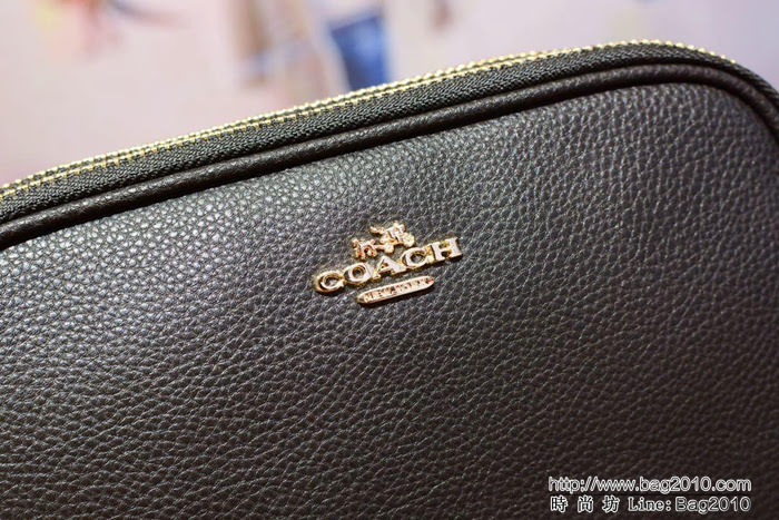COACH蔻馳 原單 F65547 全頭層牛皮 斜挎 手拎雙拉鏈多用女包 一包三用  Chz1069